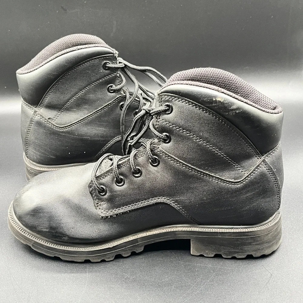 Brahma Mens Black Work Boots Slip Oil Resistant Synthetic Size 7W BR0340101 Wide